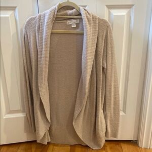 Cozy Beige Open-Front Sweater